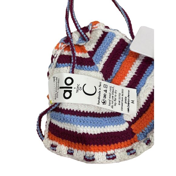 Alo x Tropic of C Rio Bottom in Papaya + Alo x Tropic of C Crochet Praia Top  M - Picture 8 of 10